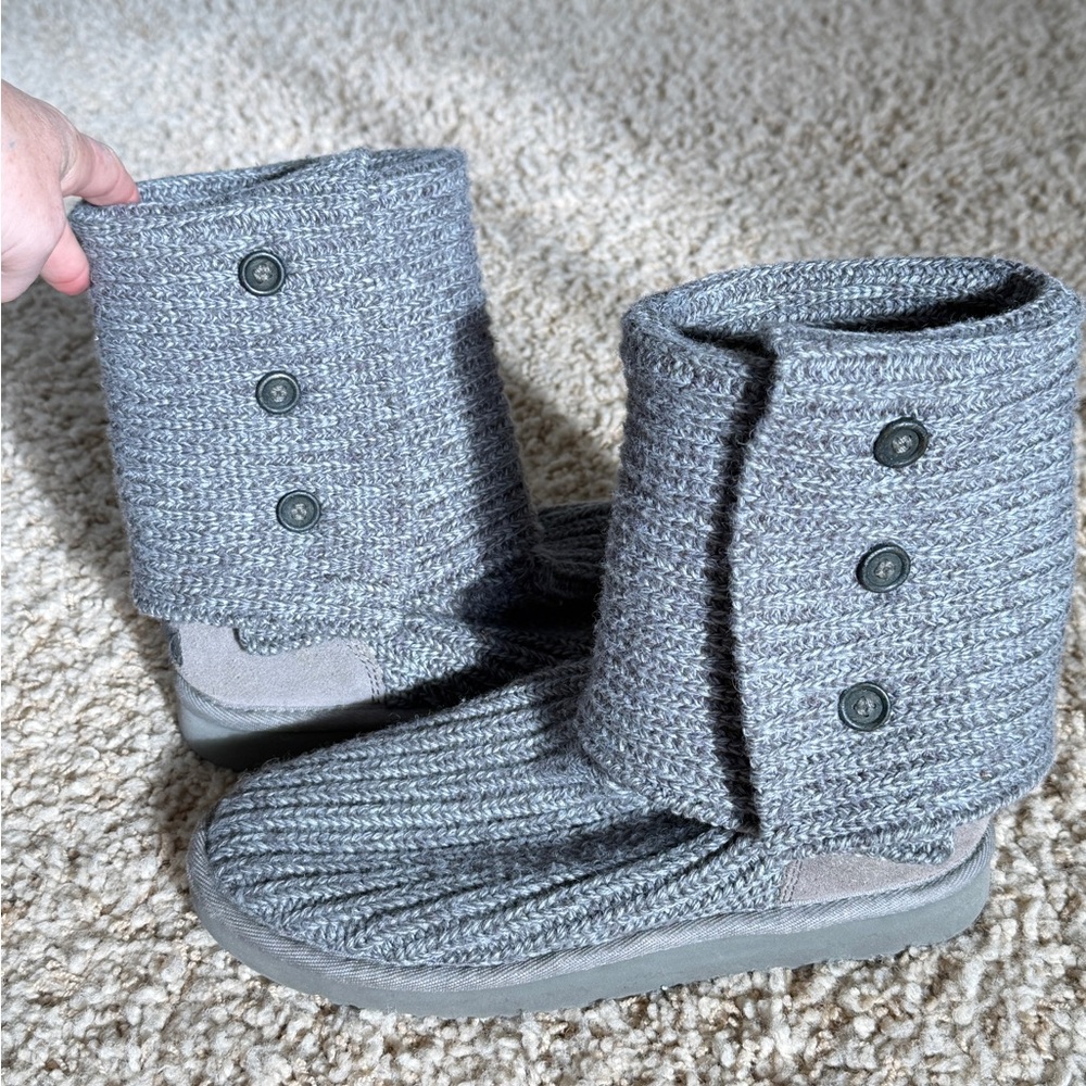 UGG Gray Knit Boots